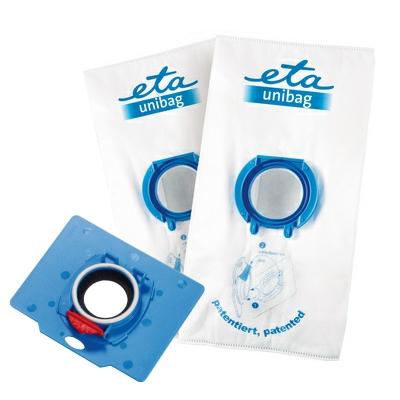 Vrečke za sesalnik ETA UNIBAG startovací set č. 10 9900 68080 - 1 x adaptér + 2 x sáček 3 l bílá barva/modrá barva