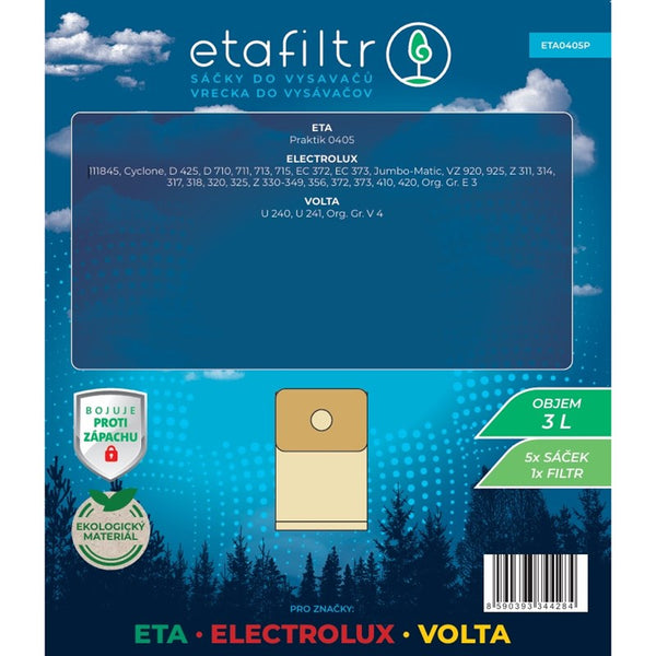 Vrečke za sesalnik ETA ETA 0405 (5 ks) rjava